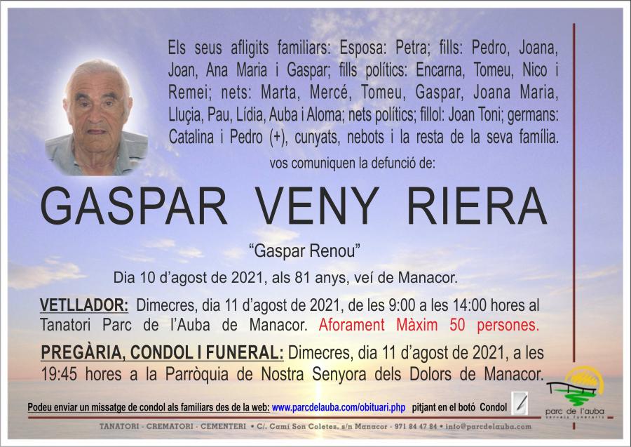 GASPAR VENY  RIERA