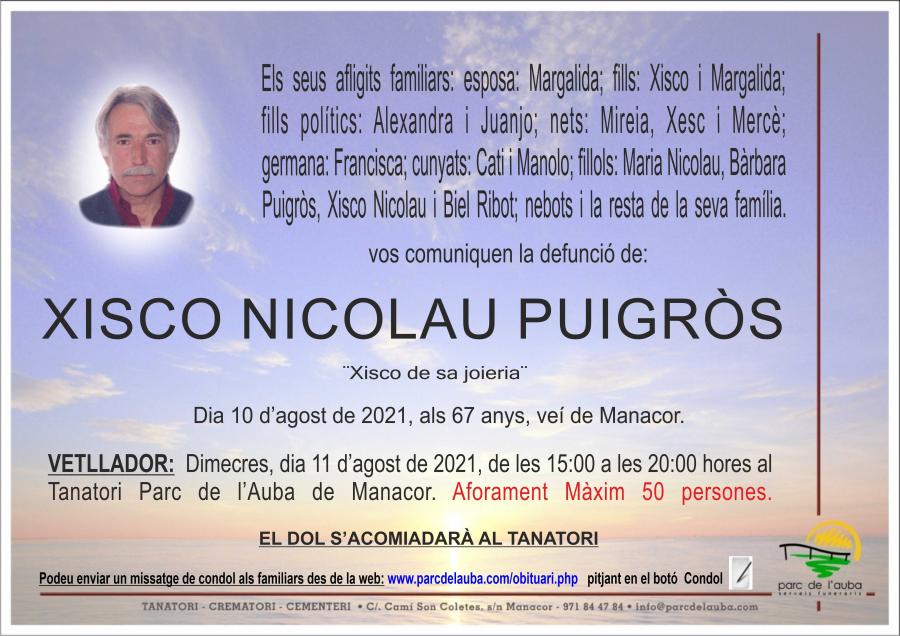 XISCO NICOLAU PUIGROS