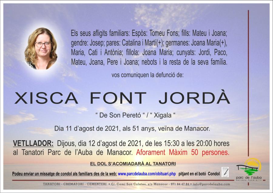 XISCA   FONT  JORDÀ