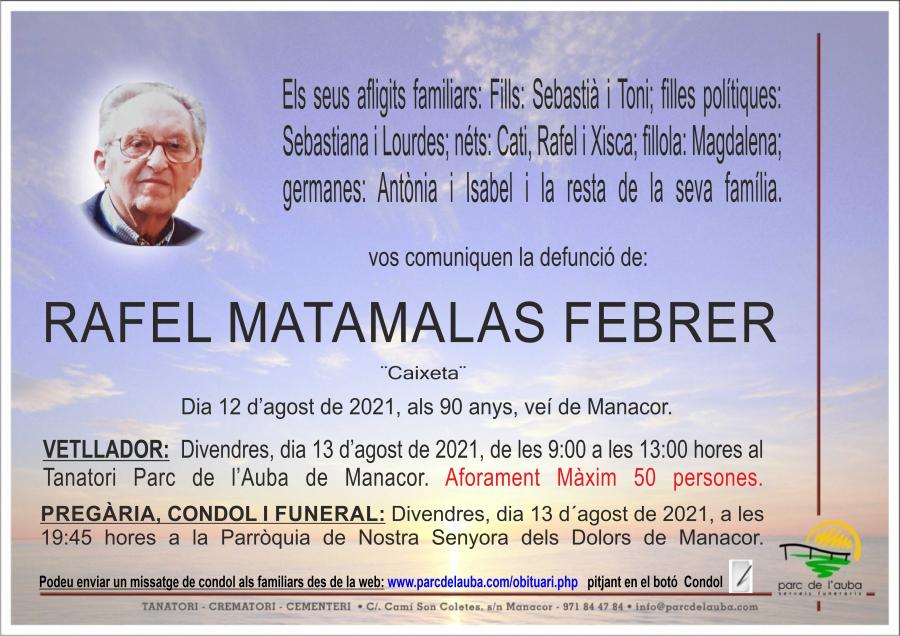 RAFEL MATAMALAS FEBRER
