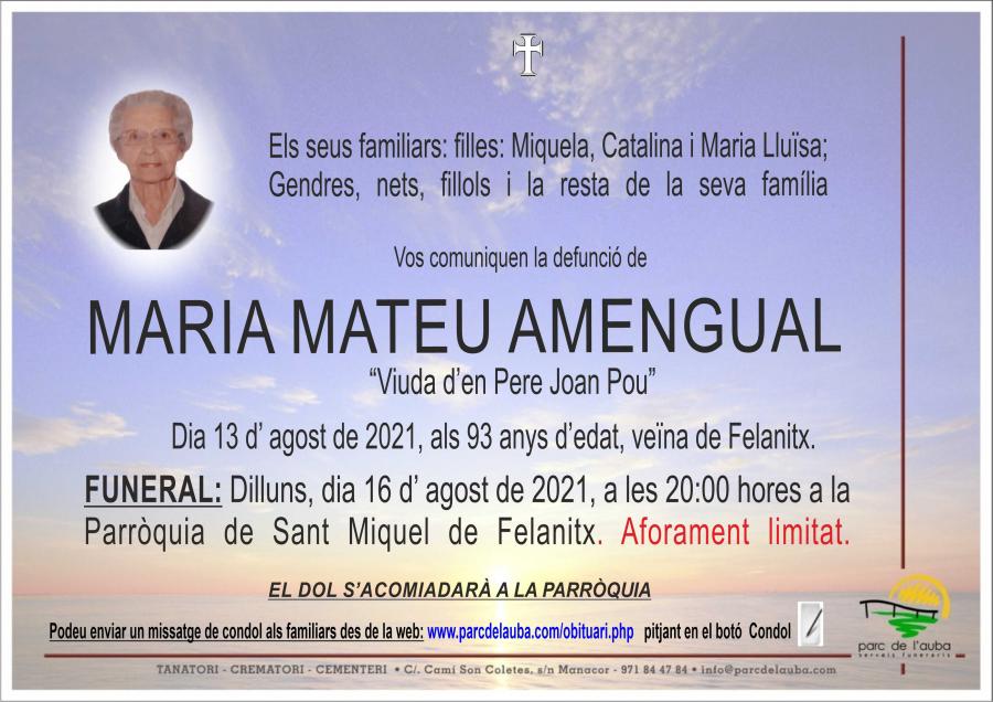 MARIA  MATEU AMENGUAL