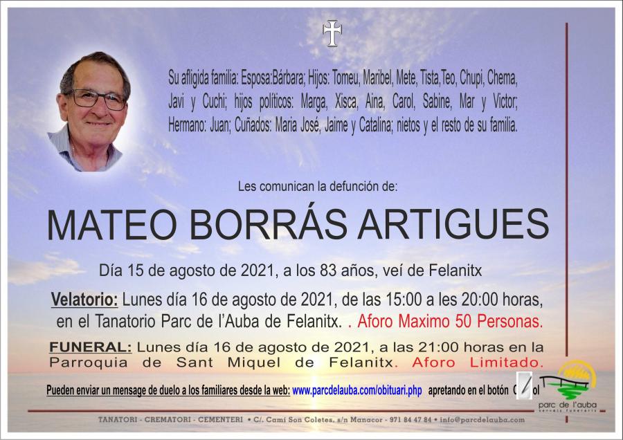 MATEO BORRAS ARTIGUES