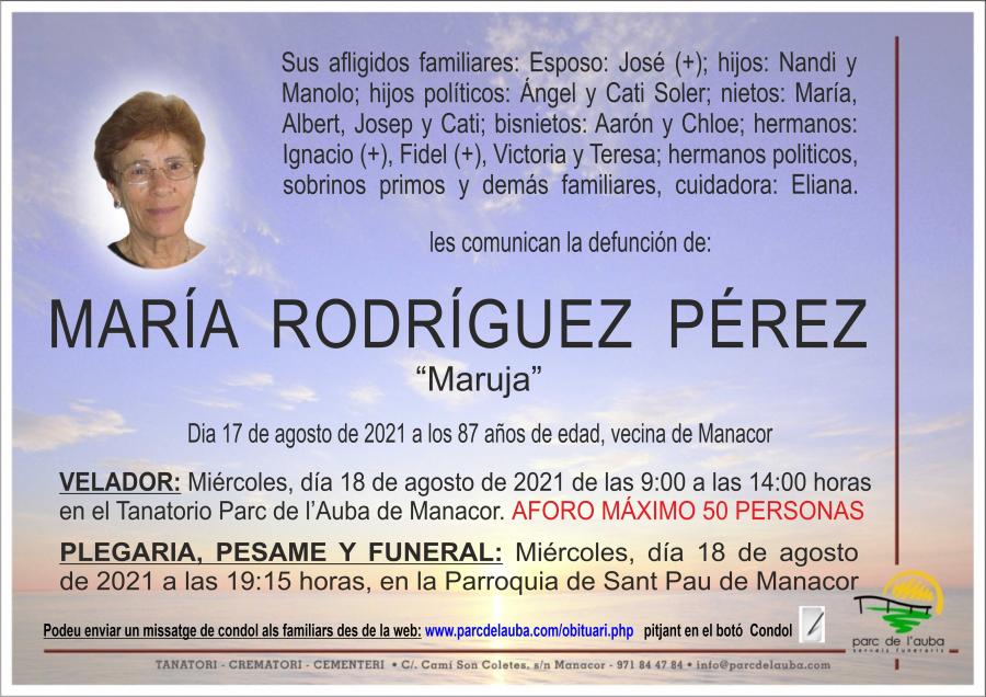 MARÍA RODRÍQUEZ PÉREZ