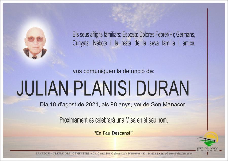 JULIAN PLANISI DURAN