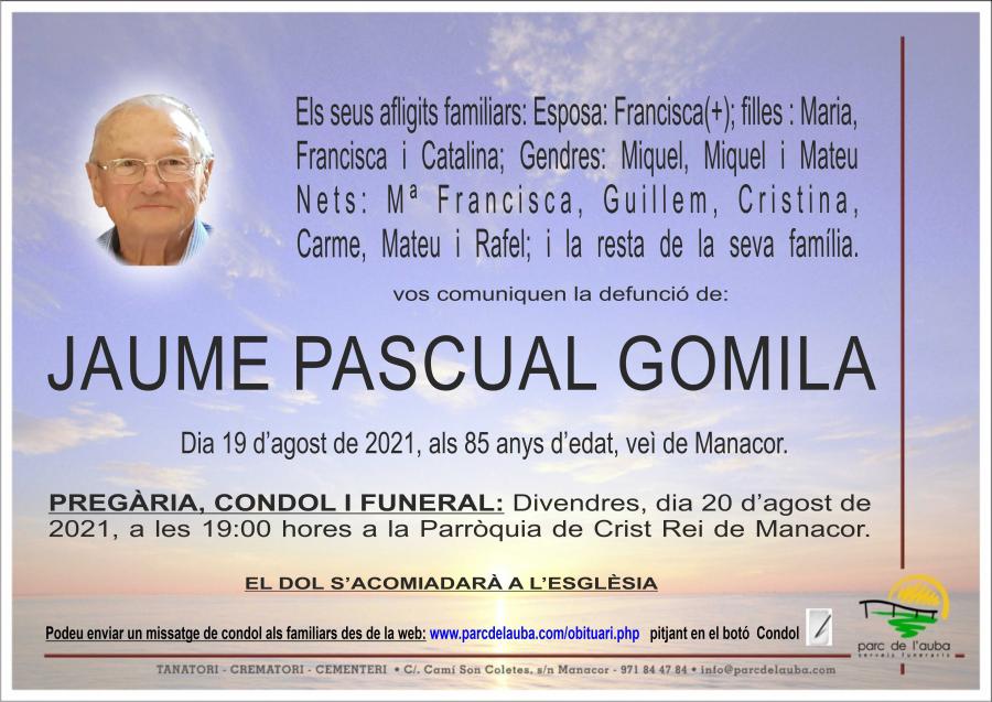 JAUME PASCUAL GOMILA