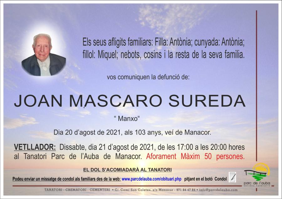 JOAN MASCARO SUREDA