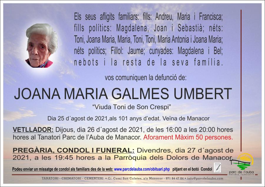 JOANA MARIA GALMES UMBERT
