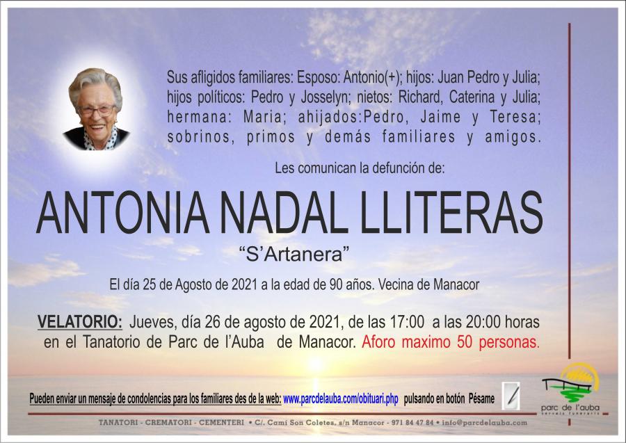 ANTONIA  NADAL LLITERAS