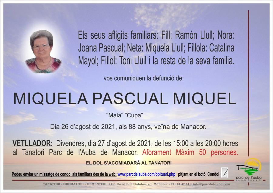 MIQUELA  PASCUAL MIQUEL