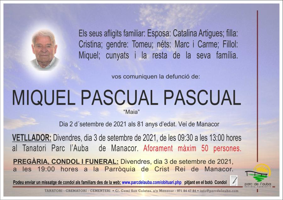 MIQUEL  PASCUAL PASCUAL