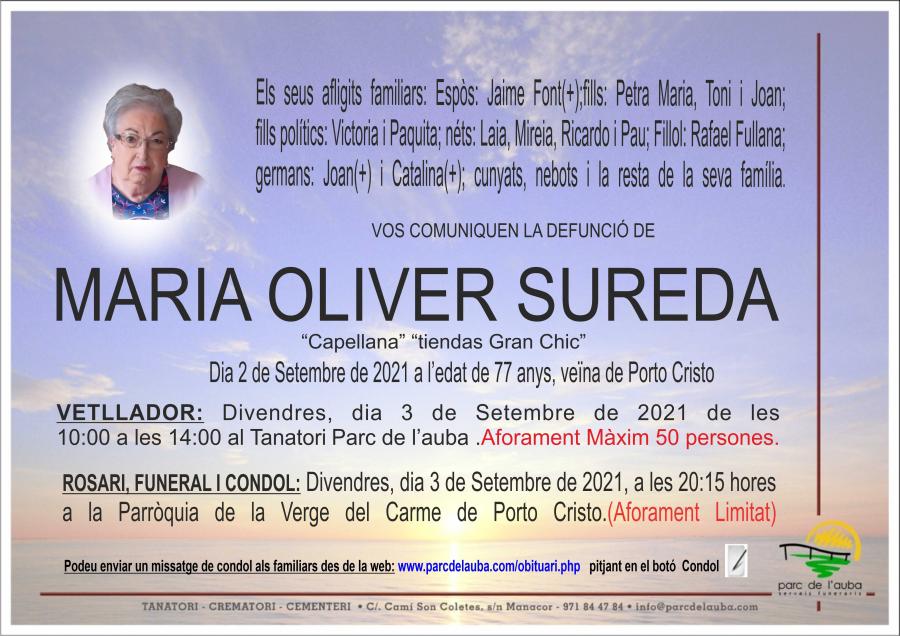 MARIA OLIVER SUREDA