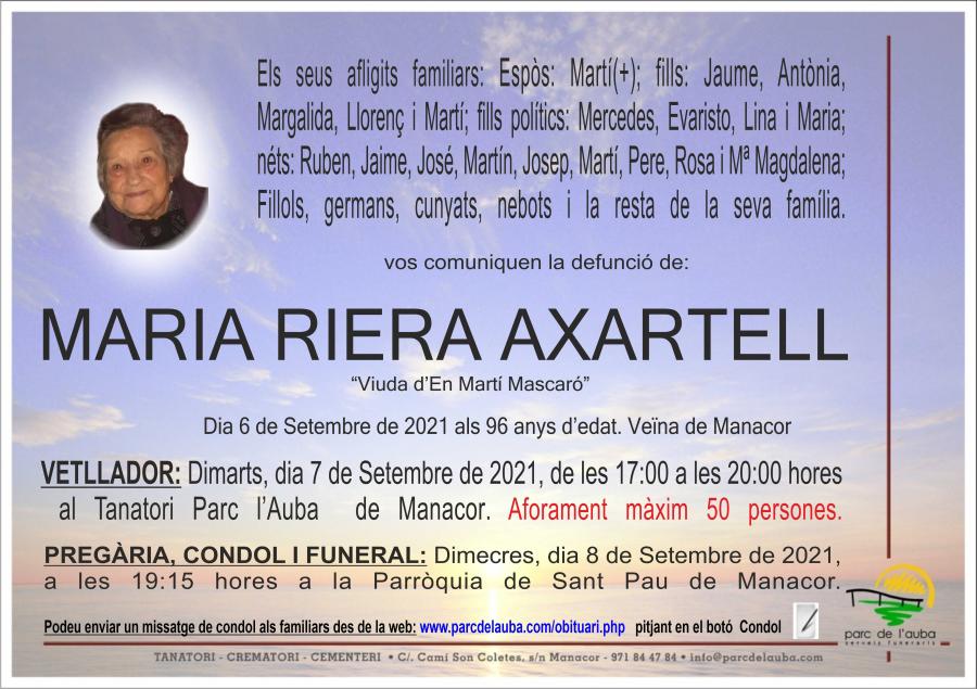 MARIA RIERA AXARTELL