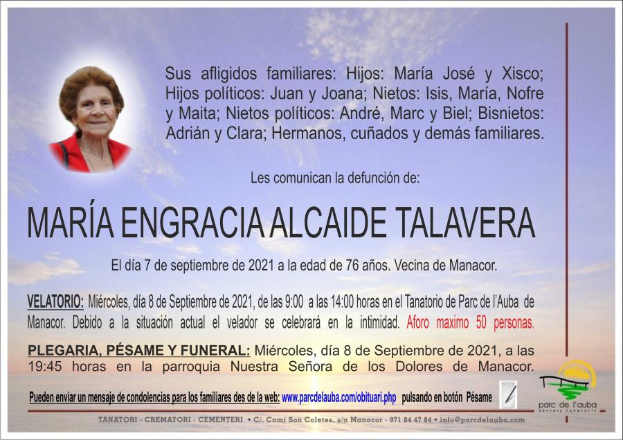 MARÍA ENGRACIA ALCAIDE TALAVERA