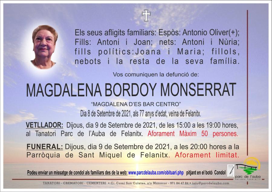 MAGDALENA BORDOY MONSERRAT
