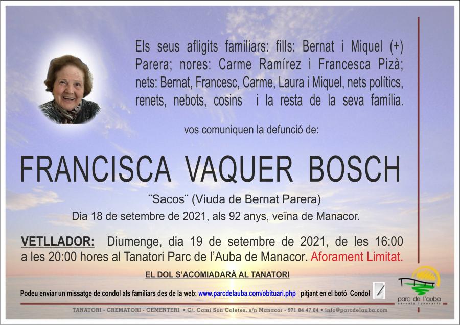 FRANCISCA VAQUER  BOSCH