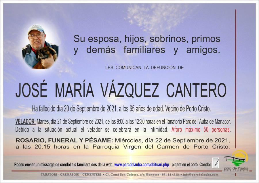 JOSÉ MARÍA VÁZQUEZ CANTERO
