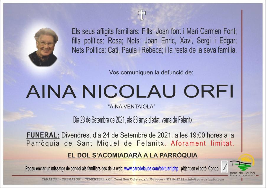 AINA NICOLAU ORFÍ