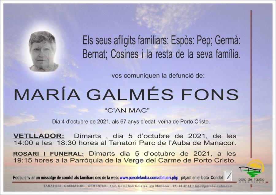 MARÍA GALMÉS FONS