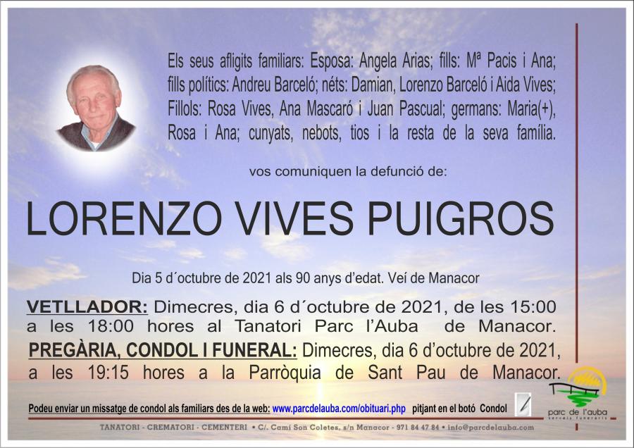 LORENZO VIVES PUIGROS