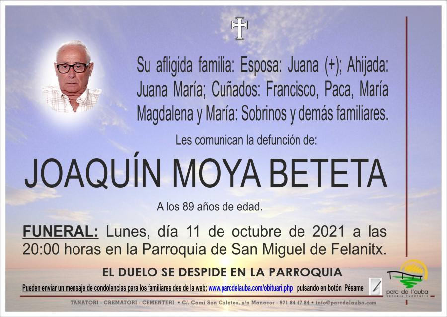 JOAQUÍN MOYA BETETA