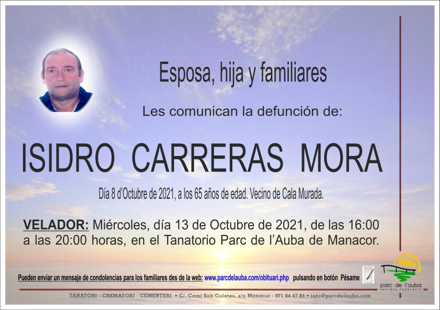 ISIDRO CARRERAS MORA