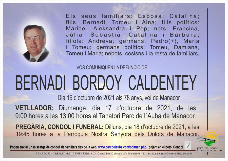 BERNADI BORDOY CALDENTEY