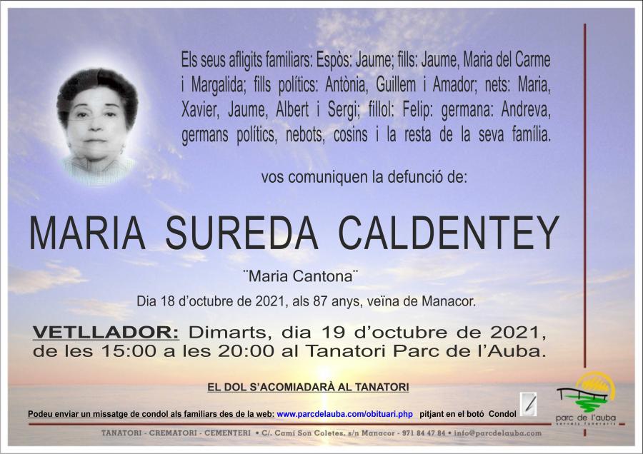 MARIA SUREDA  CALDENTEY