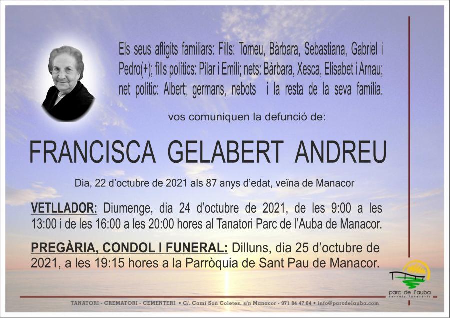 FRANCISCA GELABERT  ANDREU