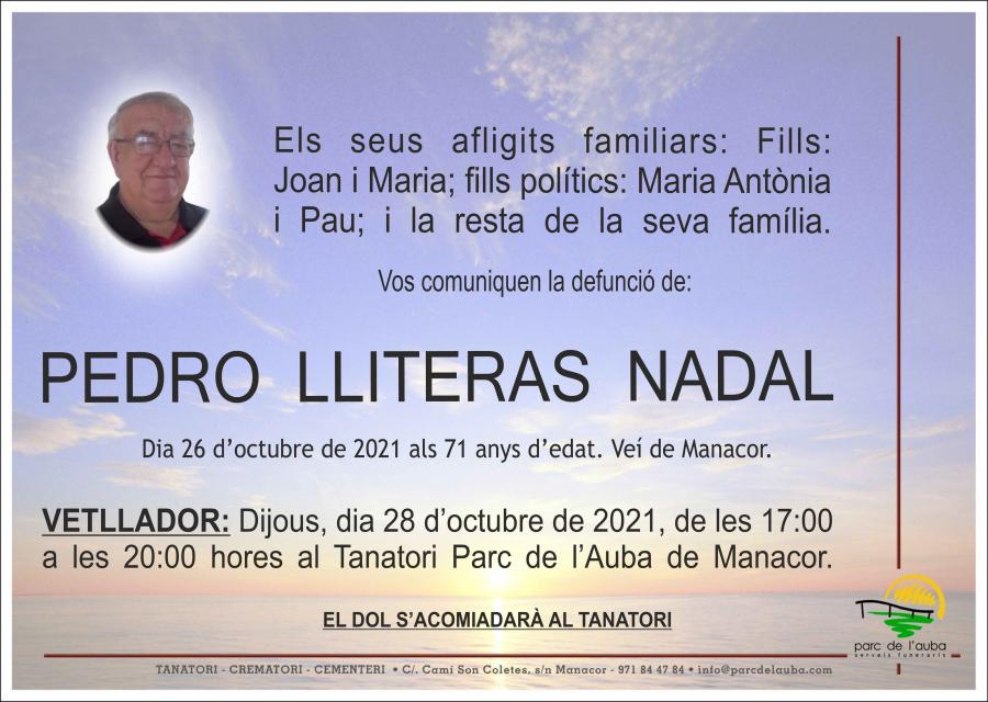PEDRO  LLITERAS NADAL
