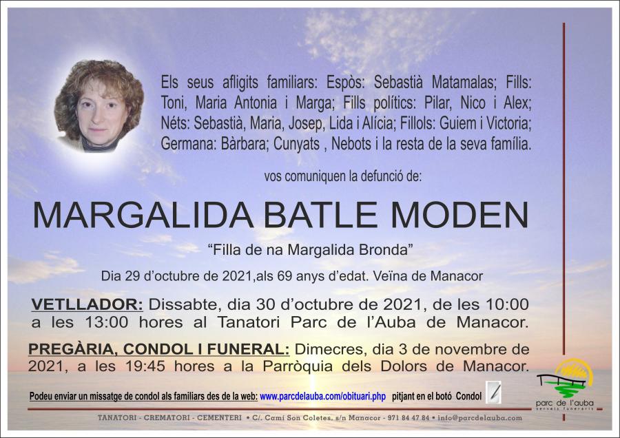MARGALIDA  BATLE MODEN