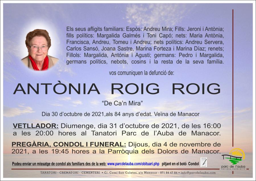 ANTÃ'NIA ROIG  ROIG