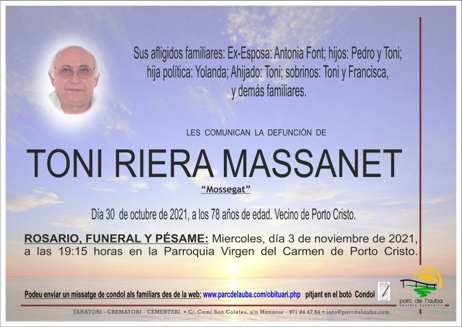 TONI RIERA MASSANET