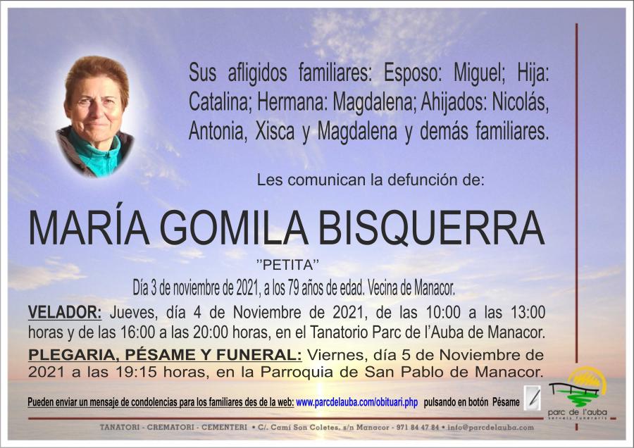 MARÍA GOMILA BISQUERRA