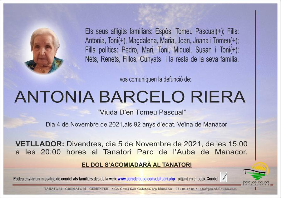 ANTONIA BARCELO RIERA