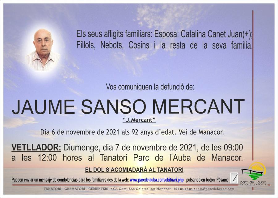 JAIME  SANSO MERCANT