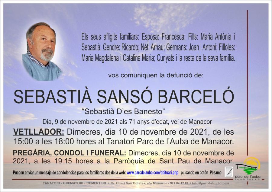 SEBASTIÀ  SANSÓ BARCELÓ