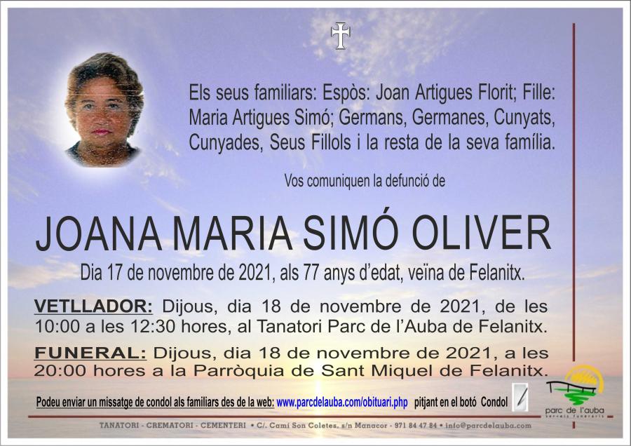 JOANA MARIA SIMÓ OLIVER