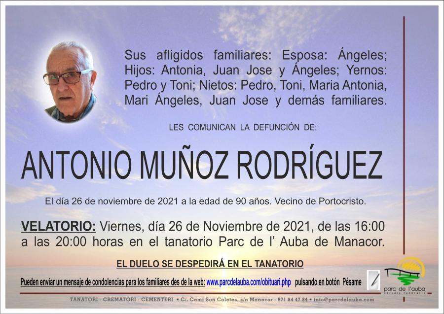 ANTONIO MUÑOZ RODRÍGUEZ
