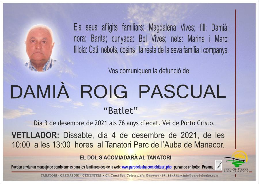 DAMIÀ ROIG PASCUAL