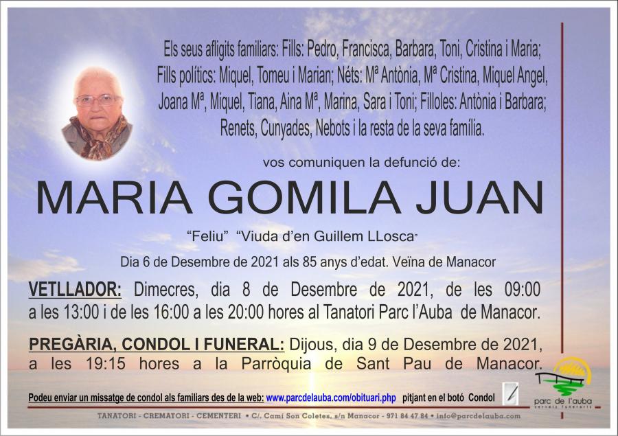 MARIA  GOMILA JUAN