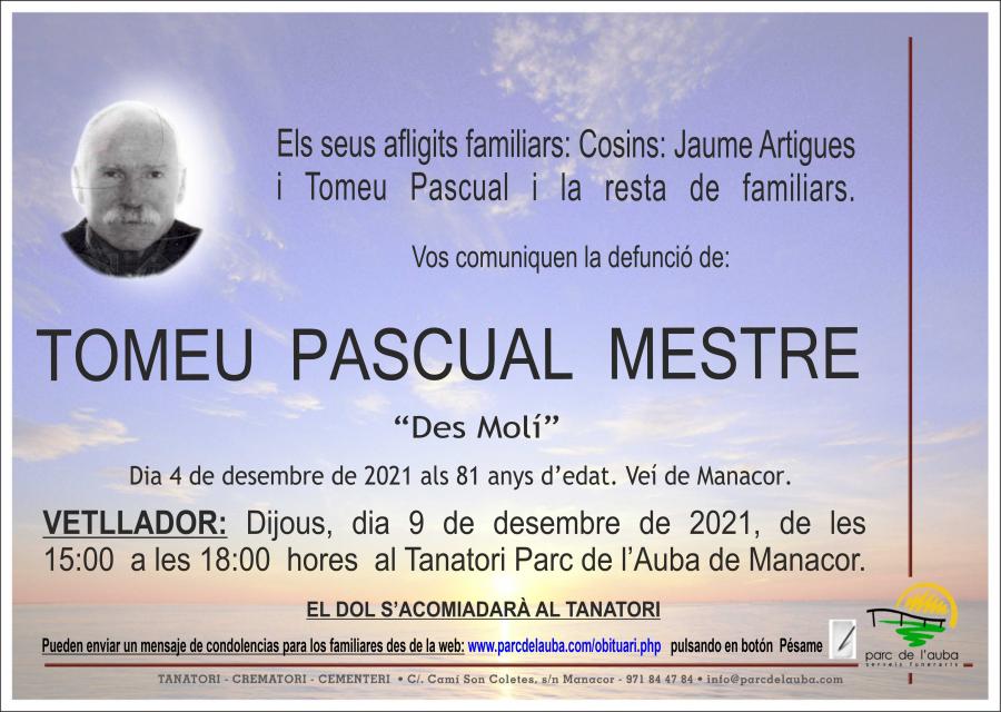 TOMEU PASCUAL MESTRE
