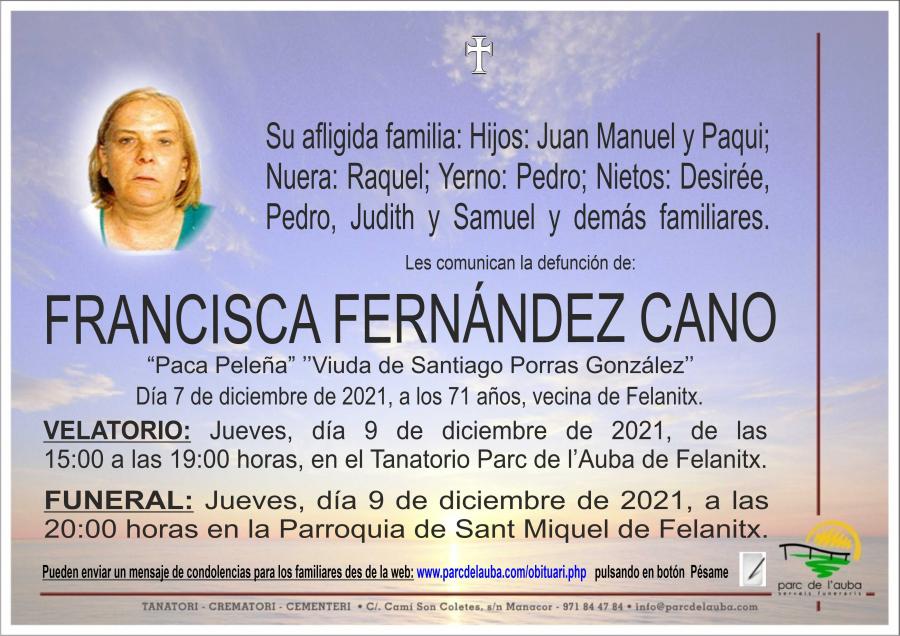 FRANCISCA FERNÁNDEZ CANO