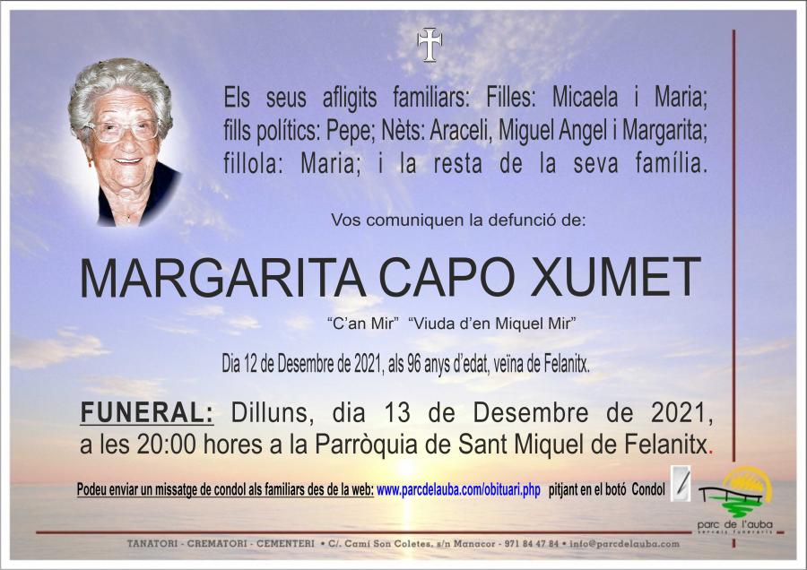 MARGARITA CAPO XUMET