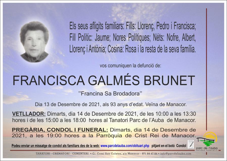 FRANCISCA  GALMÉS BRUNET