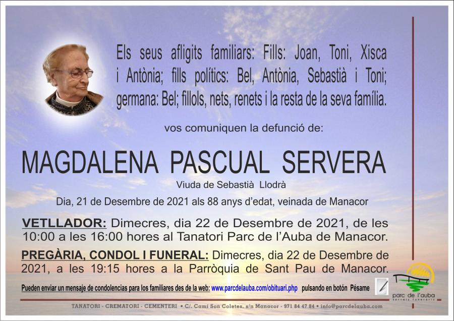 MAGDALENA PASCUAL SERVERA