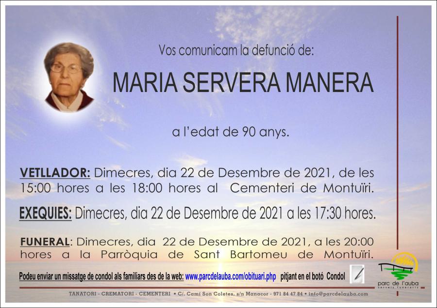 MARIA SERVERA MANERA