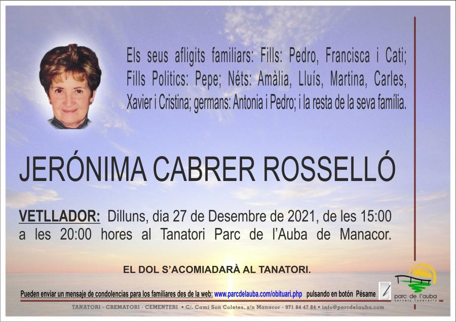 JERONIMA CABRER ROSSELLO