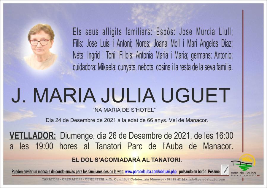 JUANA MARIA JULIA UGUET
