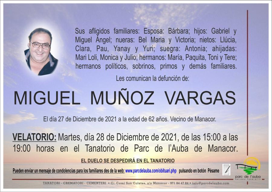 MIGUEL MUÑOZ  VARGAS