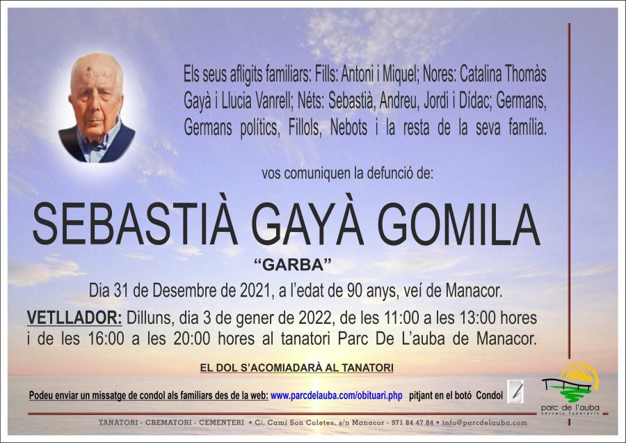 SEBASTIÀ  GAYÀ GOMILA